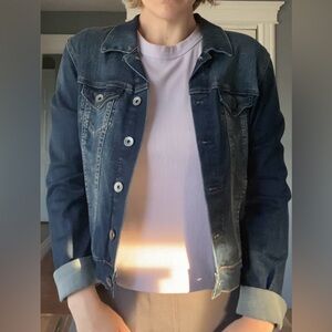 Mavi Gold Cropped Mid-Wash Soft Denim Jacket